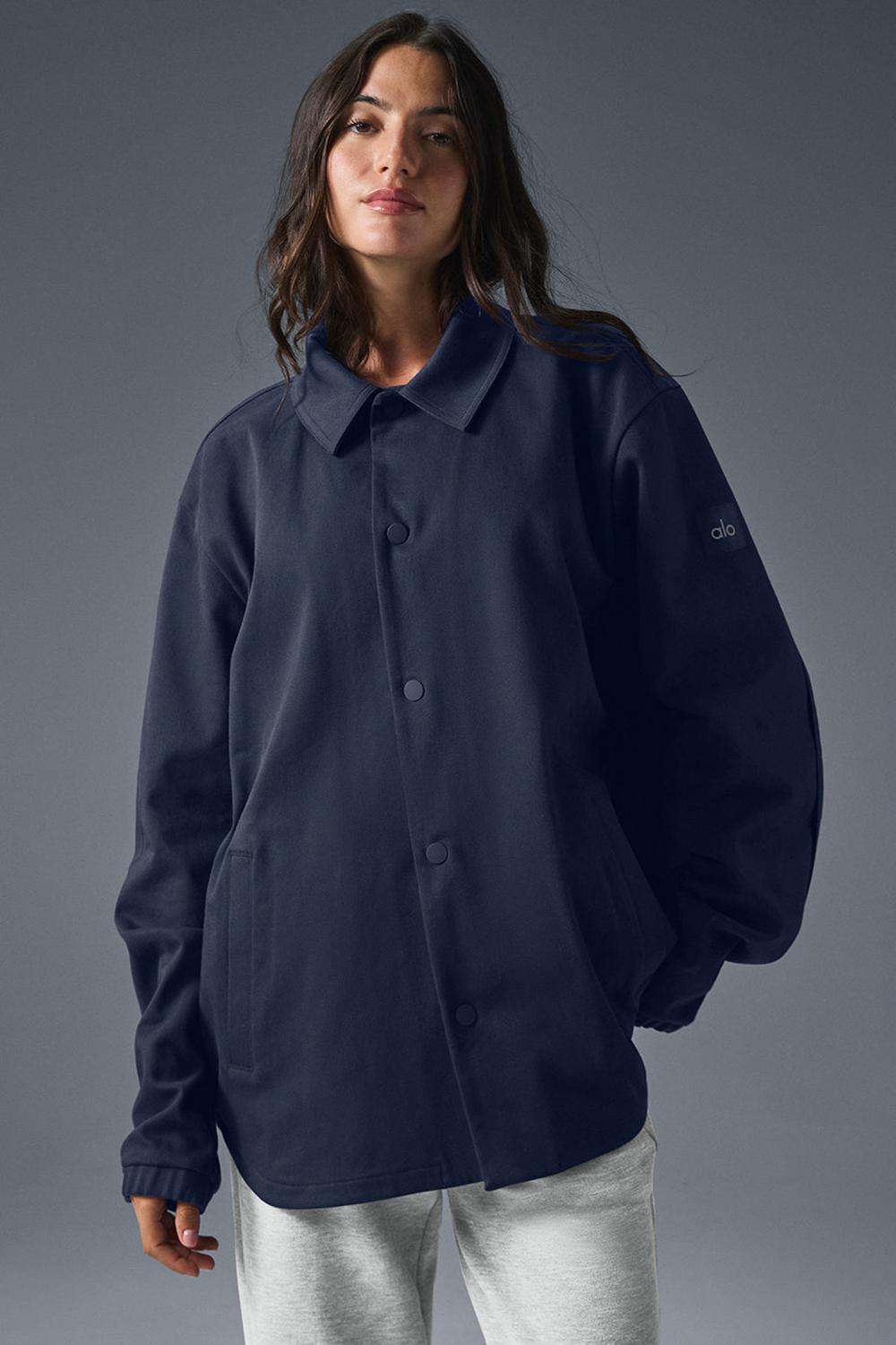Chaquetas Alo Yoga Edition Sueded Mujer Azul Marino | España  TXGB-87914