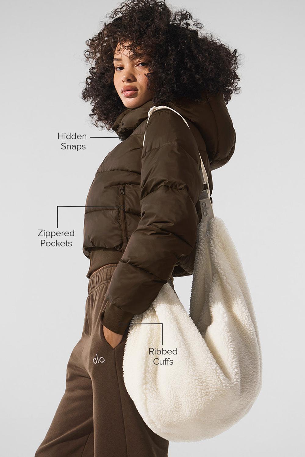 Chaquetas Alo Yoga Foxy Mujer Espresso | España  GQDH-12046