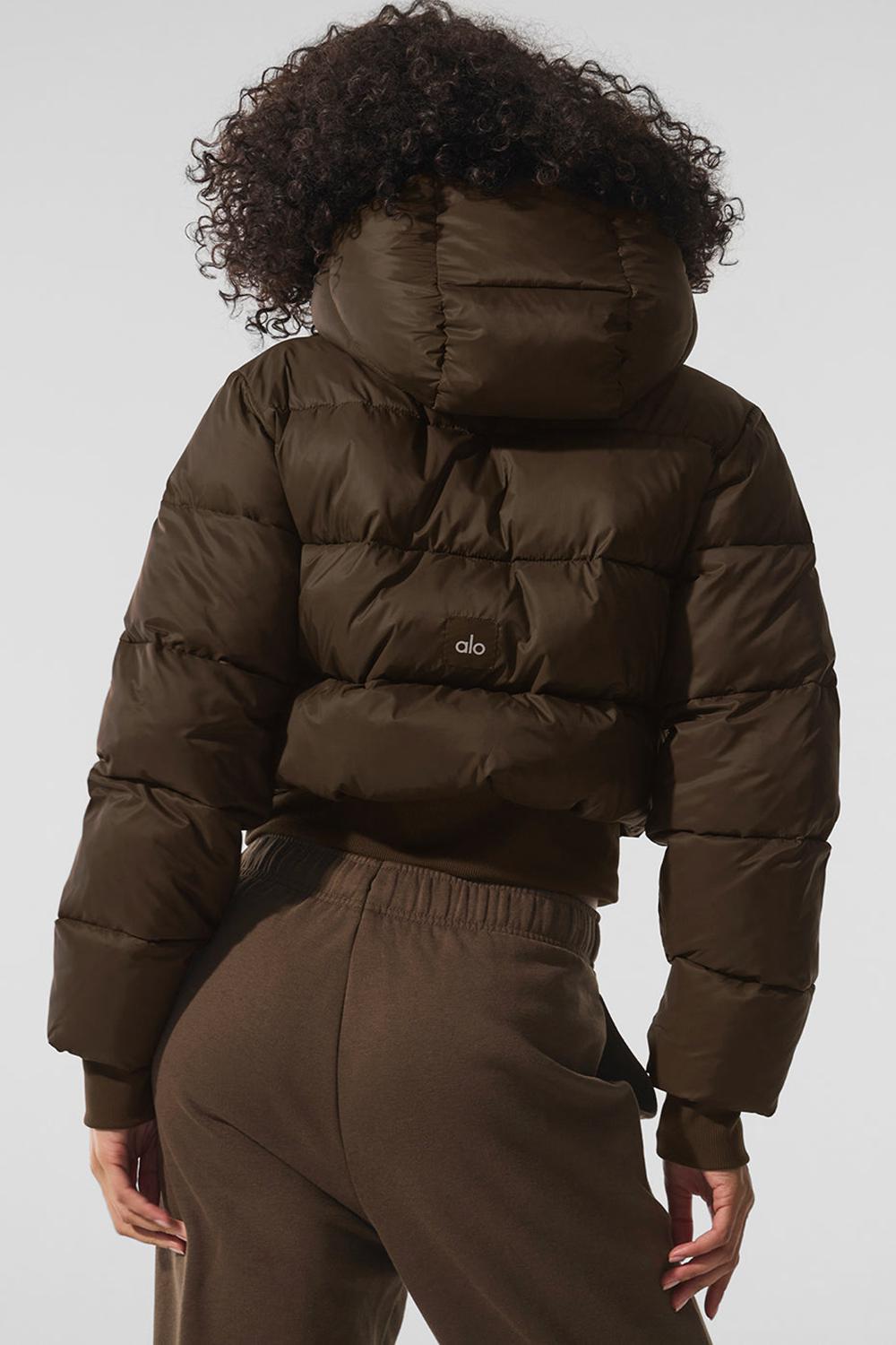 Chaquetas Alo Yoga Foxy Mujer Espresso | España  GQDH-12046