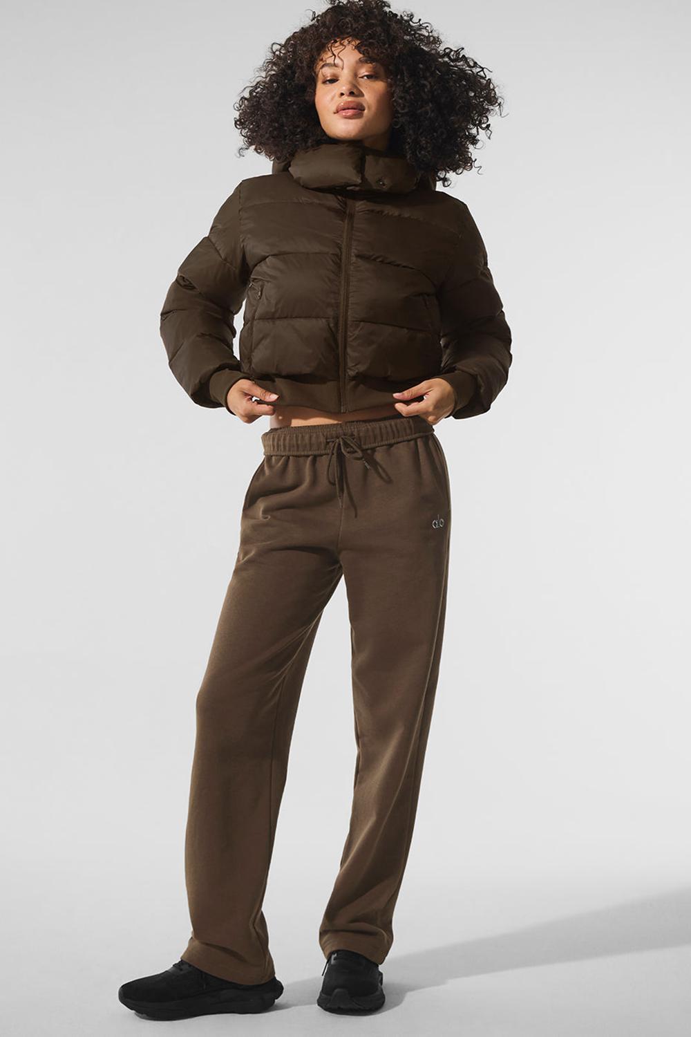 Chaquetas Alo Yoga Foxy Mujer Espresso | España  GQDH-12046