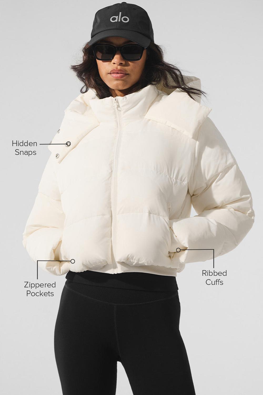 Chaquetas Alo Yoga Foxy Mujer Ivory | España  FXWI-07539