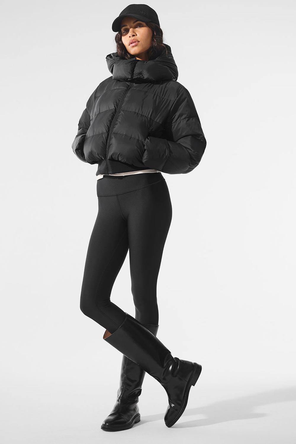 Chaquetas Alo Yoga Foxy Mujer Negras | España  HYVI-65294