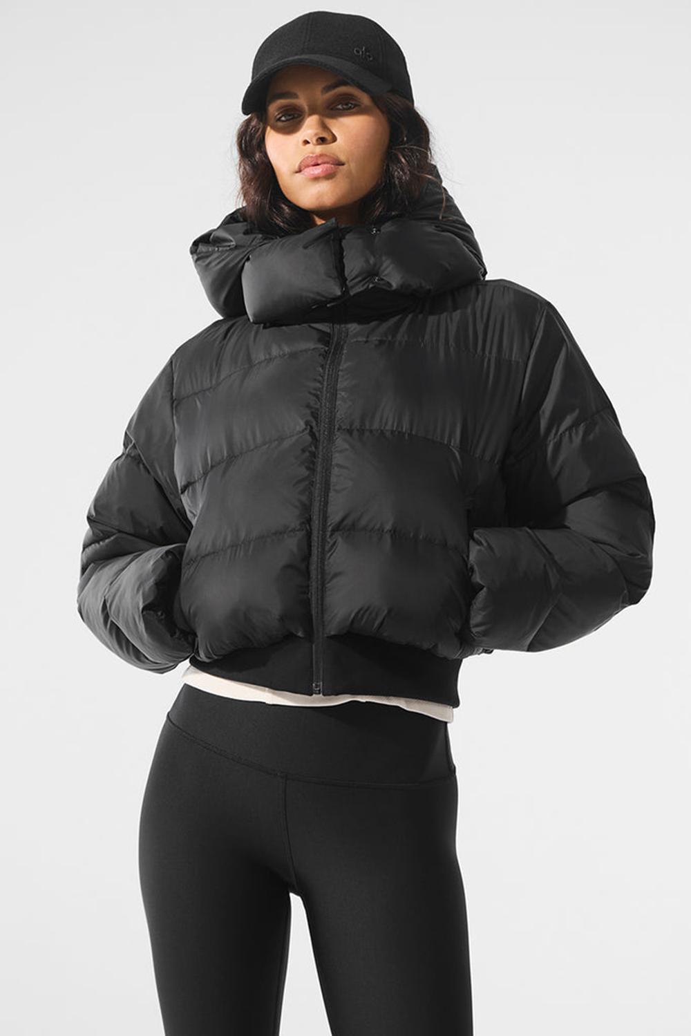 Chaquetas Alo Yoga Foxy Mujer Negras | España  HYVI-65294