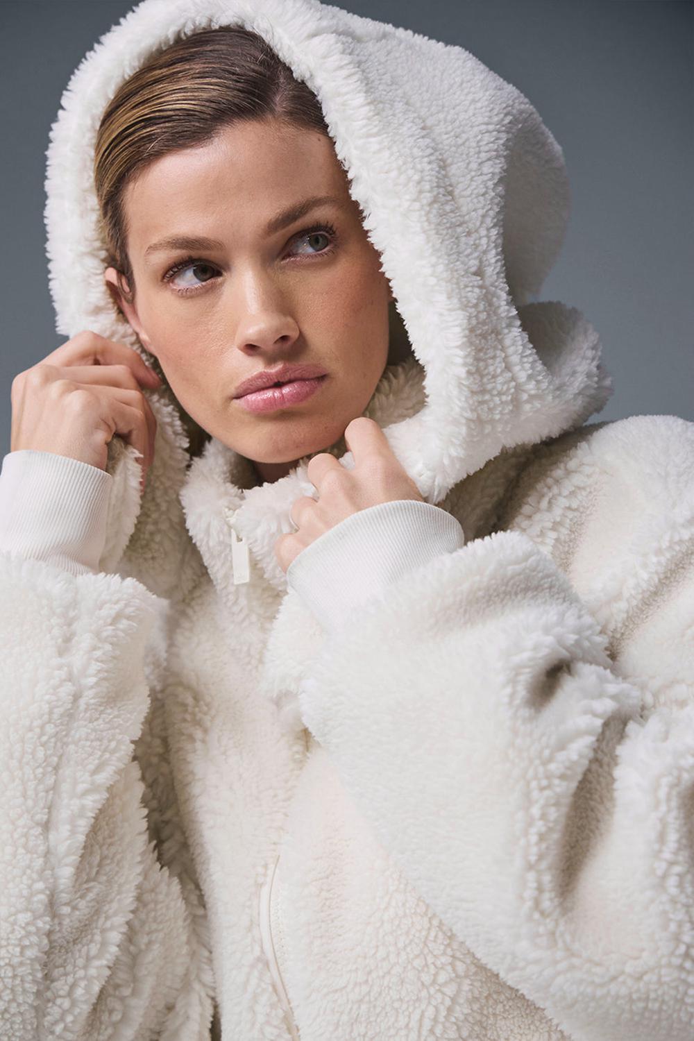 Chaquetas Alo Yoga Foxy Sherpa Mujer Ivory | España  WEBQ-58769