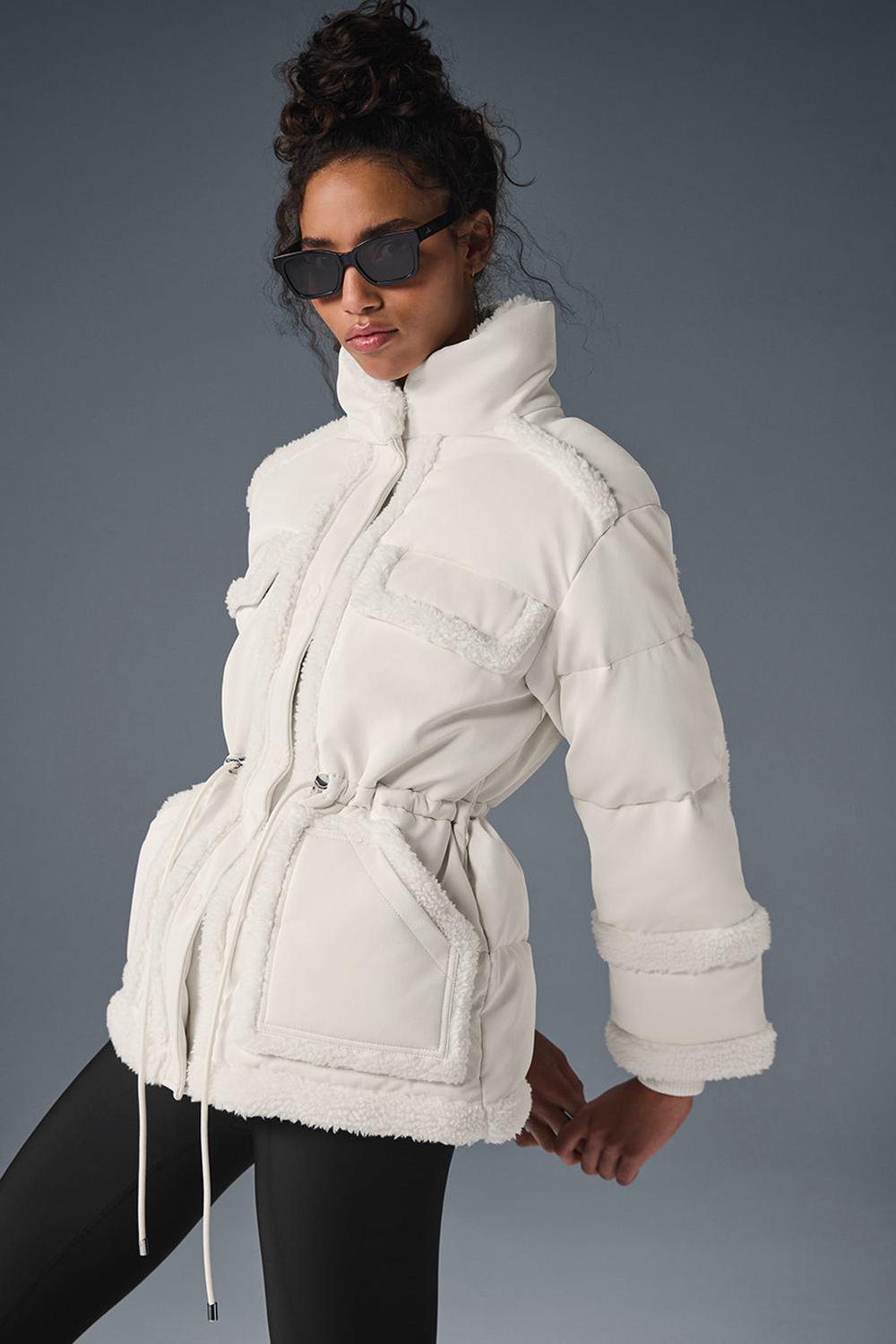 Chaquetas Alo Yoga Ice Breaker Mujer Ivory | España  VGPY-31924