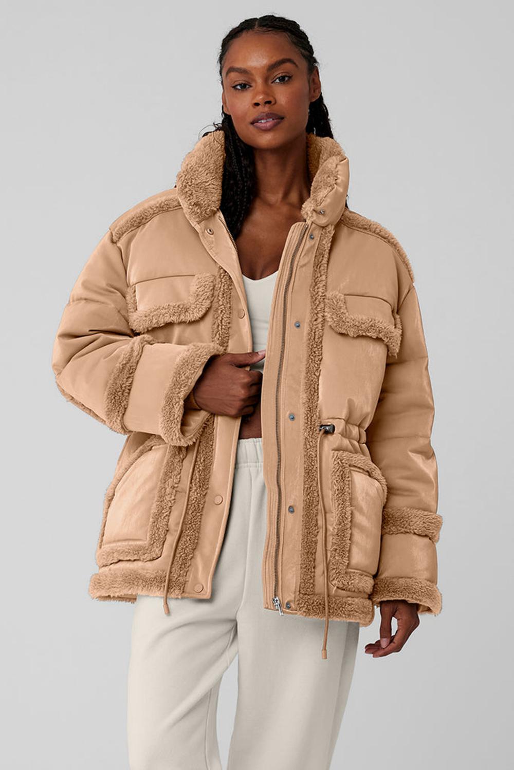 Chaquetas Alo Yoga Ice Breaker Mujer Toasted Almond | España  HLMN-79081