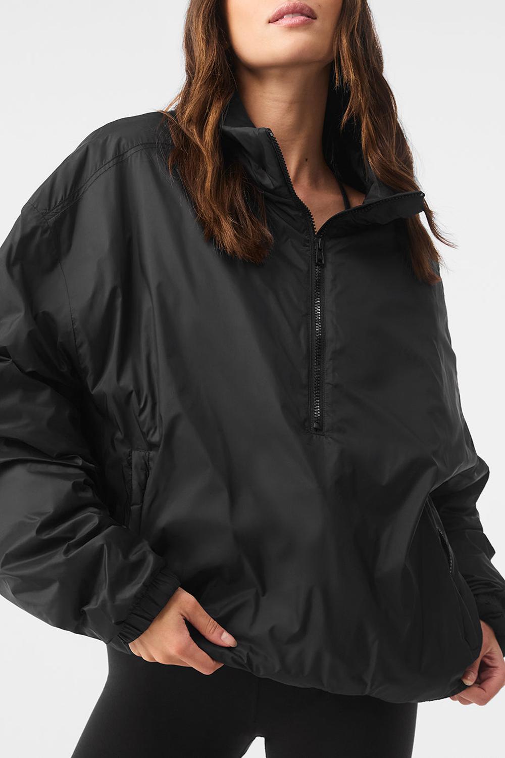 Chaquetas Alo Yoga Latitude Light Weight 1/2 Zip Pullover Mujer Negras | España  GJTC-67245