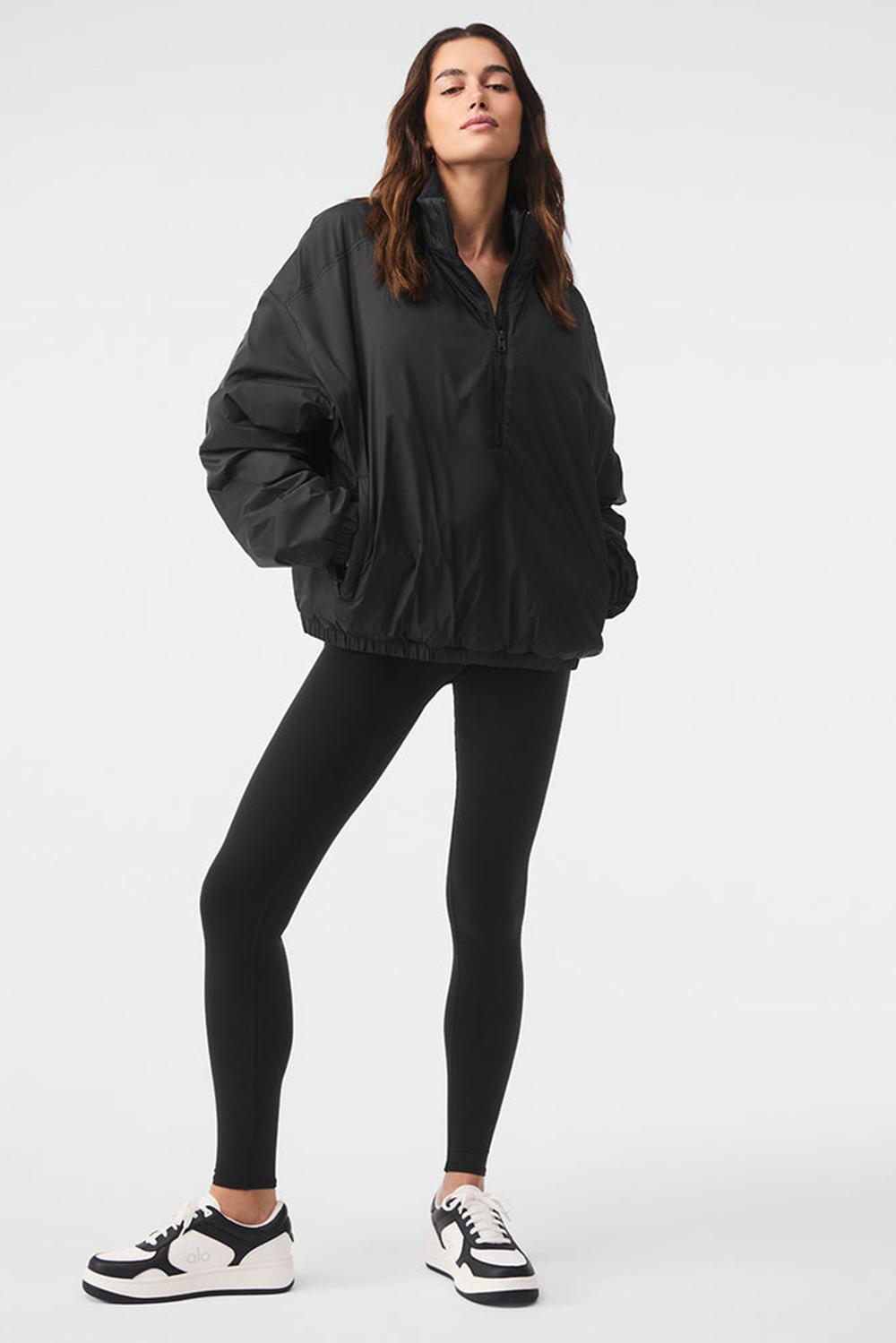Chaquetas Alo Yoga Latitude Light Weight 1/2 Zip Pullover Mujer Negras | España  GJTC-67245