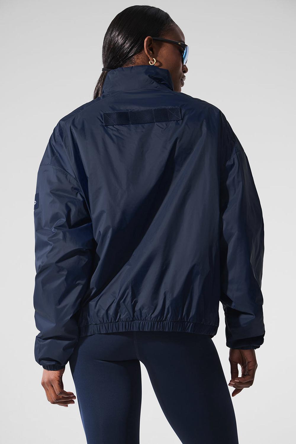 Chaquetas Alo Yoga Latitude Light Weight 1/2 Zip Pullover Mujer Azul Marino | España  AUKO-85910