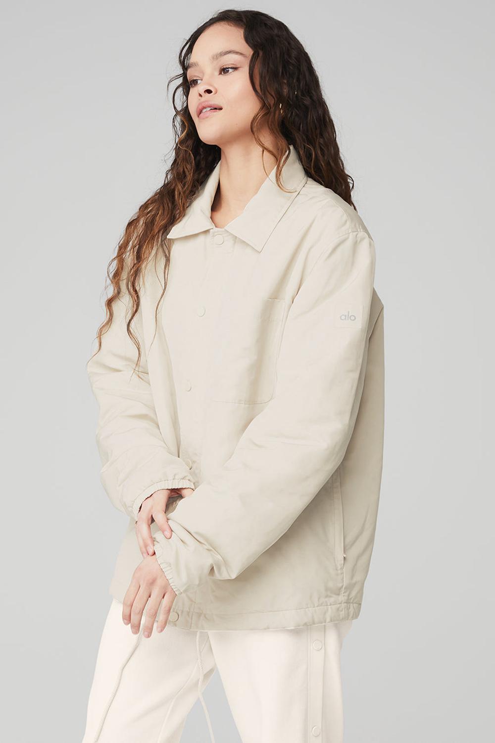 Chaquetas Alo Yoga Legend Mujer Bone | España  HBDP-16243