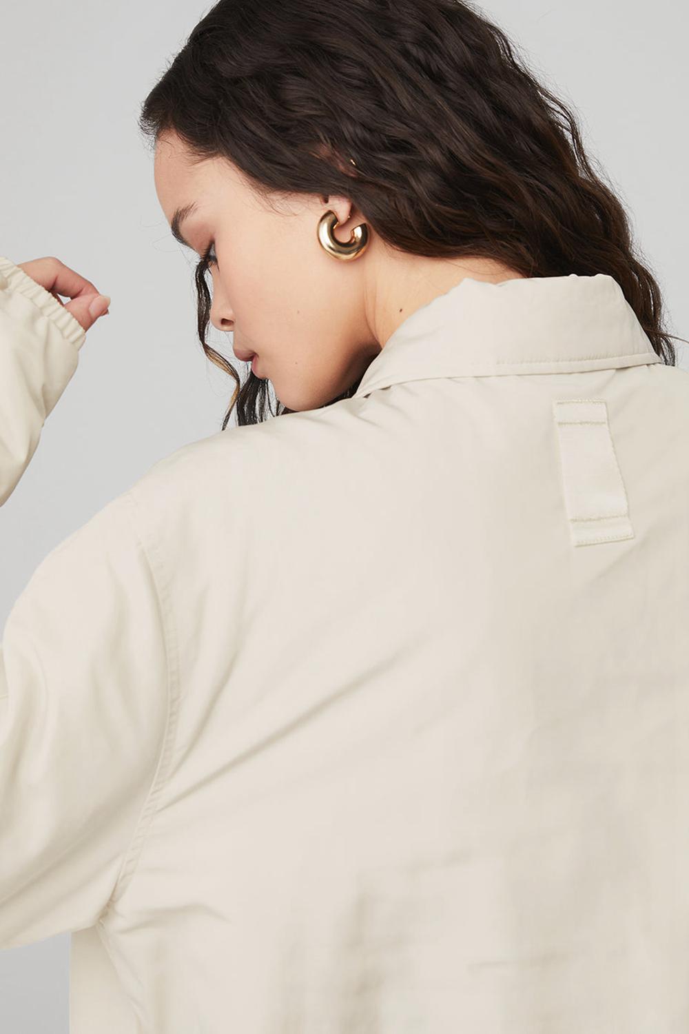 Chaquetas Alo Yoga Legend Mujer Bone | España  HBDP-16243