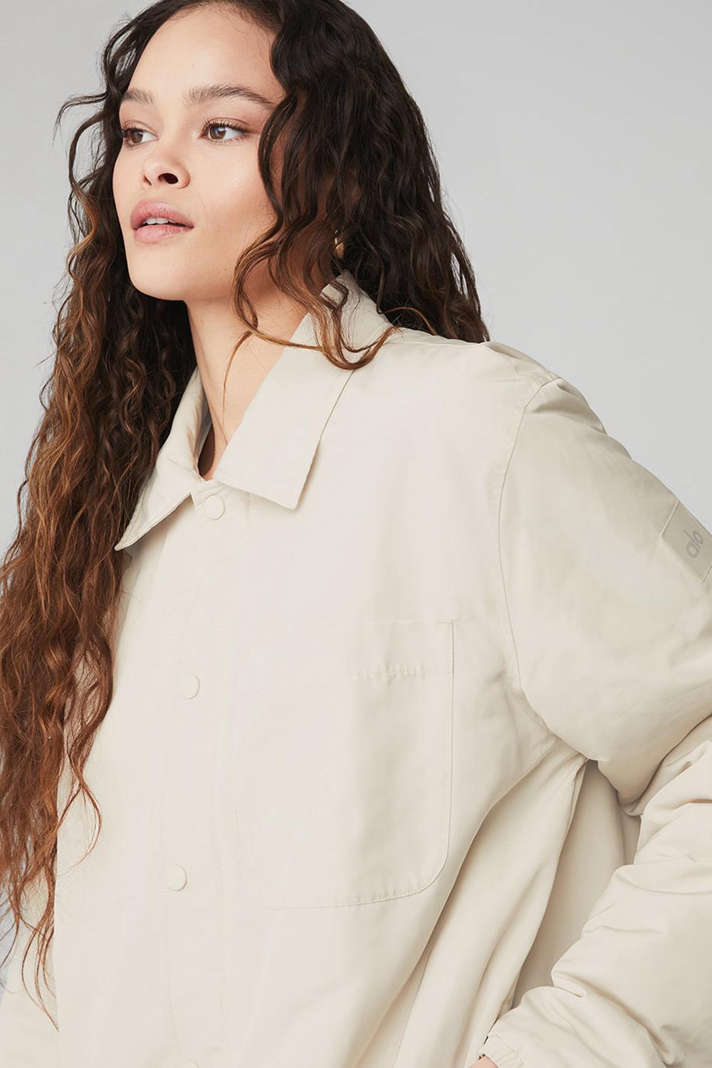 Chaquetas Alo Yoga Legend Mujer Bone | España  HBDP-16243