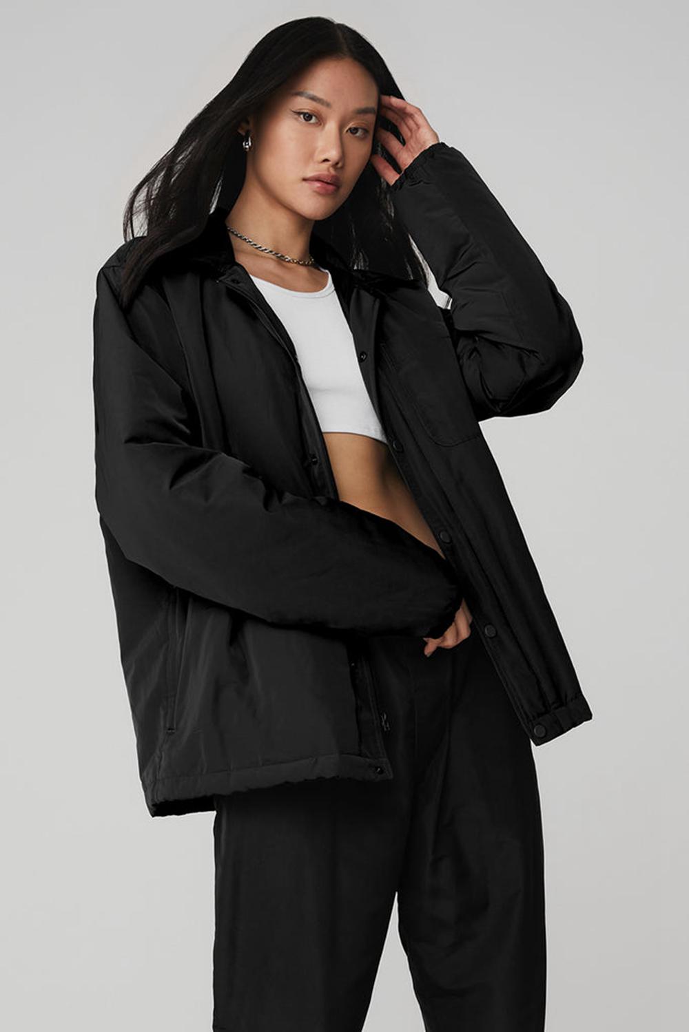 Chaquetas Alo Yoga Legend Mujer Negras | España  FLWV-75381