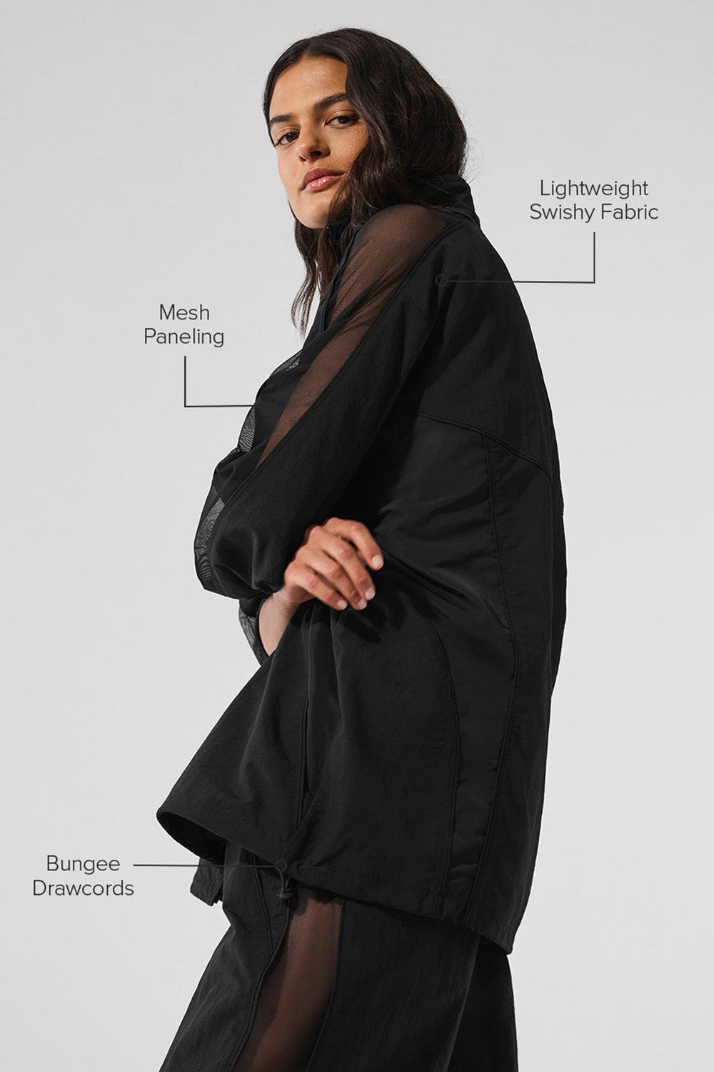 Chaquetas Alo Yoga Origin Full-Zip Track Mujer Negras | España  GIJK-06491