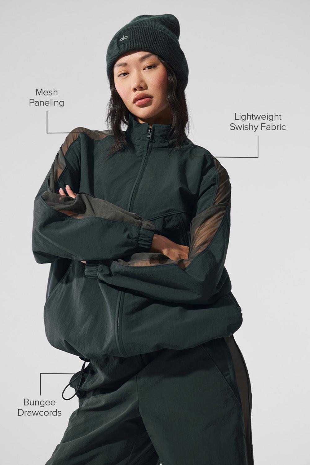 Chaquetas Alo Yoga Origin Full-Zip Track Mujer Verde | España  YIPE-50896