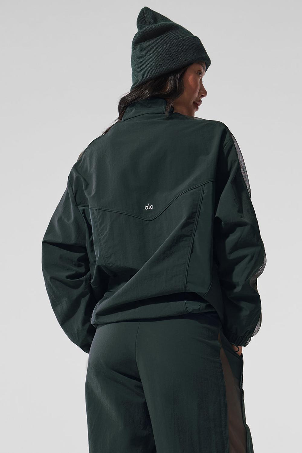 Chaquetas Alo Yoga Origin Full-Zip Track Mujer Verde | España  YIPE-50896