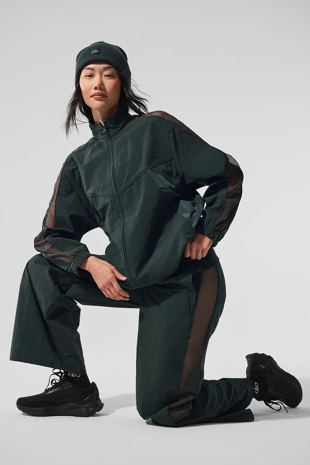 Chaquetas Alo Yoga Origin Full-Zip Track Mujer Verde | España  YIPE-50896