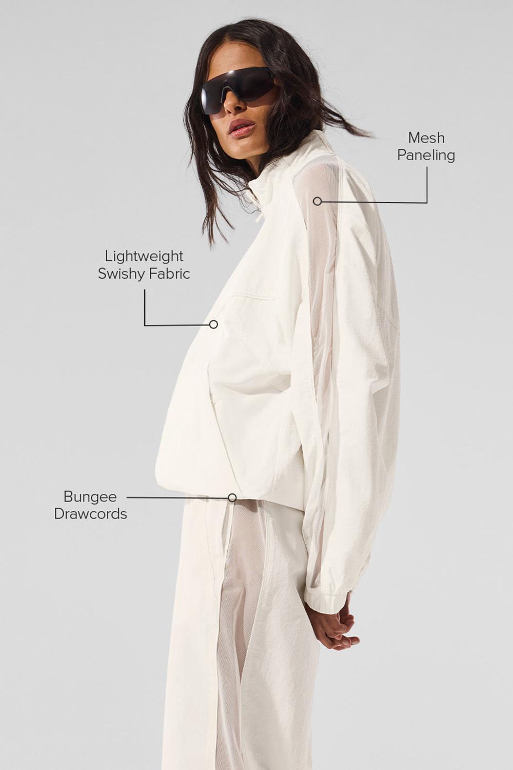 Chaquetas Alo Yoga Origin Full-Zip Track Mujer Ivory | España  UOGH-21096