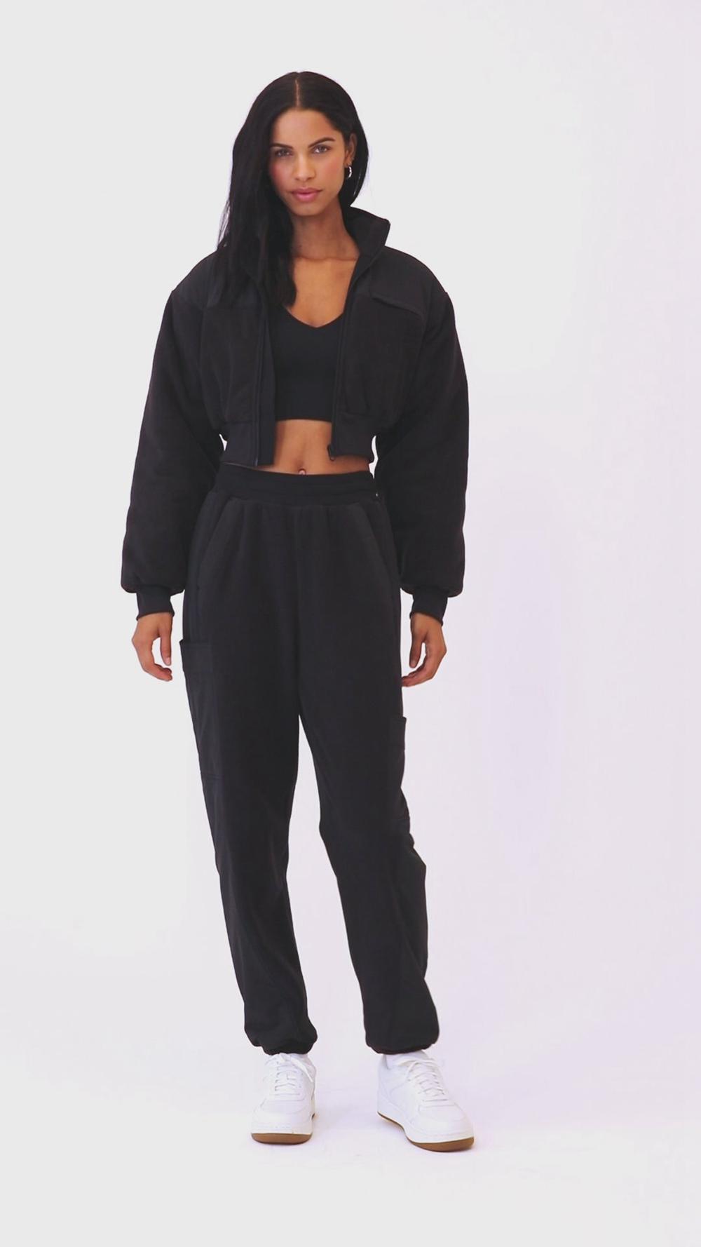 Chaquetas Alo Yoga Polar Fleece Cropped Wintry Mix Mujer Soft Mulberry | España  GVWT-42187