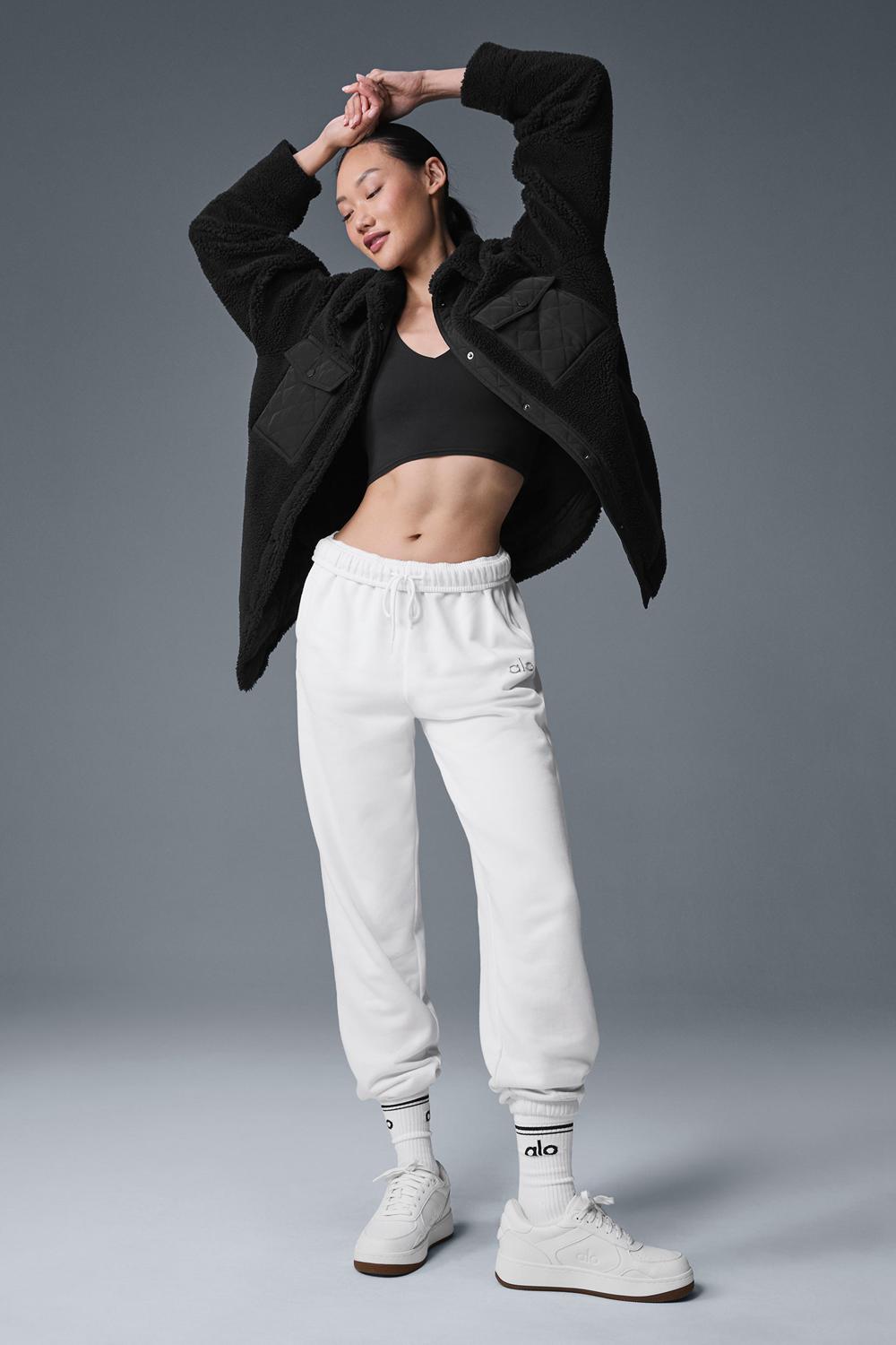 Chaquetas Alo Yoga Sherpa Edge Shacket Mujer Negras | España  NIXL-03491