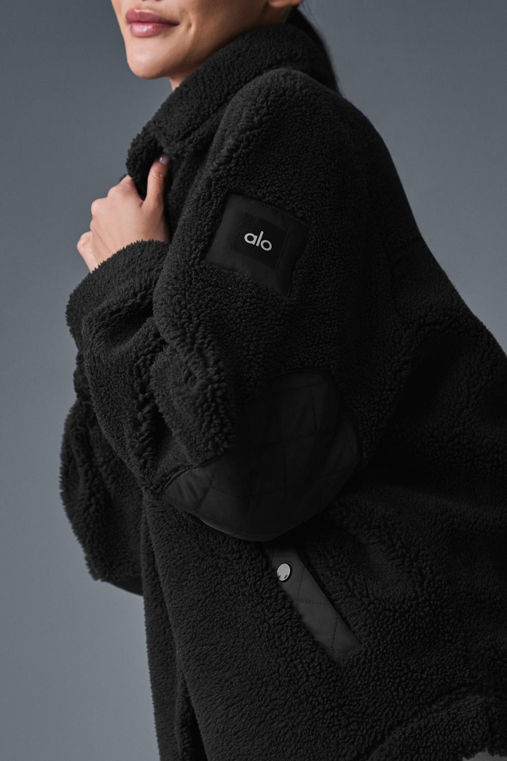 Chaquetas Alo Yoga Sherpa Edge Shacket Mujer Negras | España  NIXL-03491