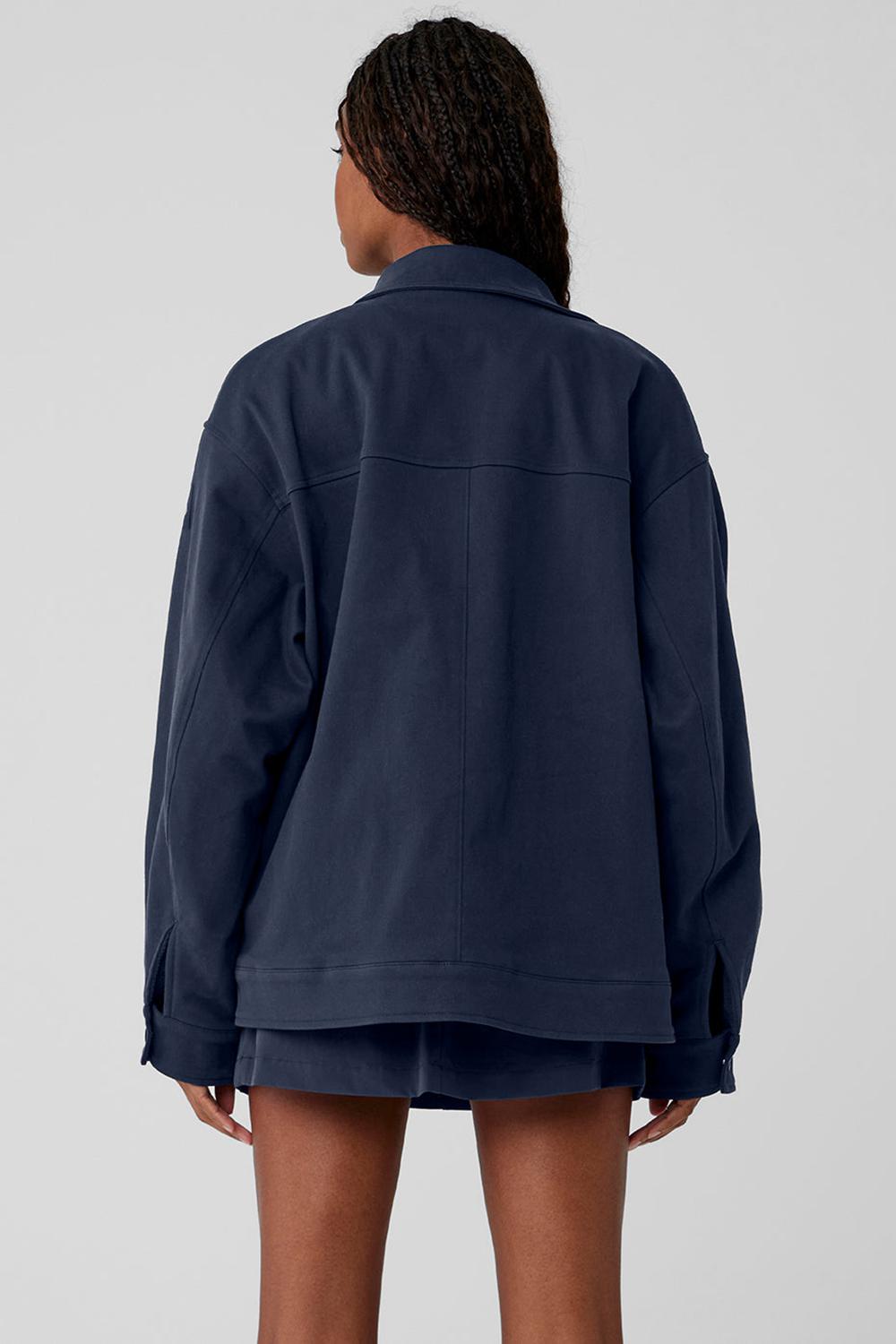 Chaquetas Alo Yoga Unisex One Up Mujer Azul Marino | España  FUKS-86420