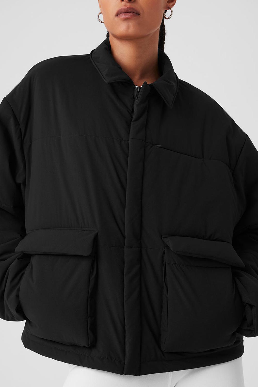 Chaquetas Alo Yoga Voyage Utility Cargo Mujer Negras | España  VUPZ-46098