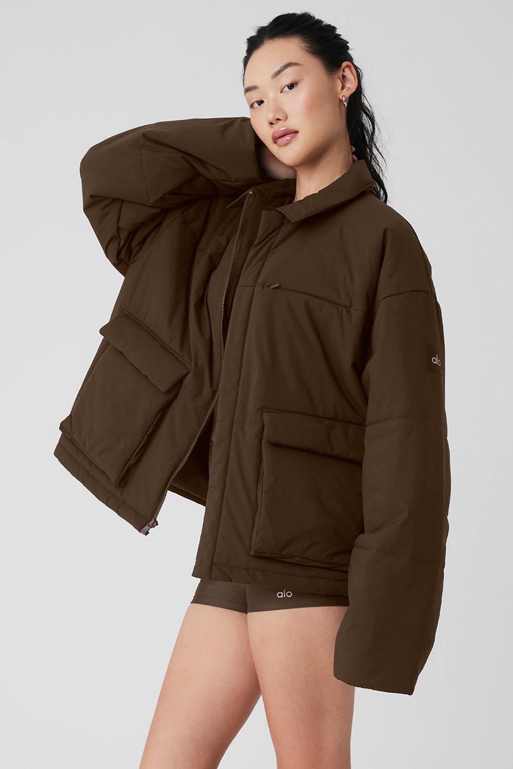 Chaquetas Alo Yoga Voyage Utility Cargo Mujer Espresso | España  QVOG-86124