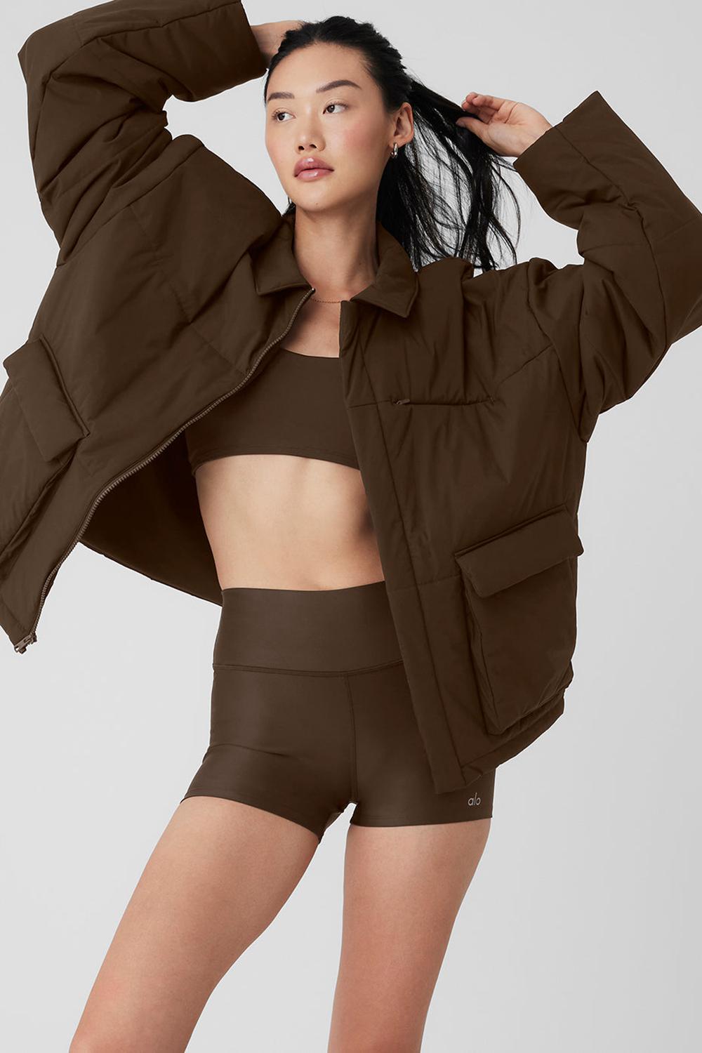 Chaquetas Alo Yoga Voyage Utility Cargo Mujer Espresso | España  QVOG-86124