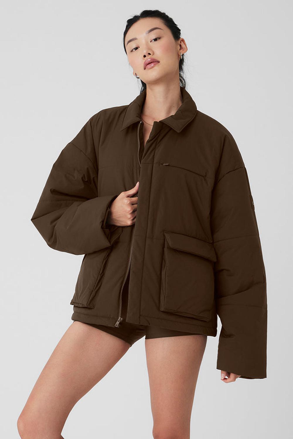 Chaquetas Alo Yoga Voyage Utility Cargo Mujer Espresso | España  QVOG-86124