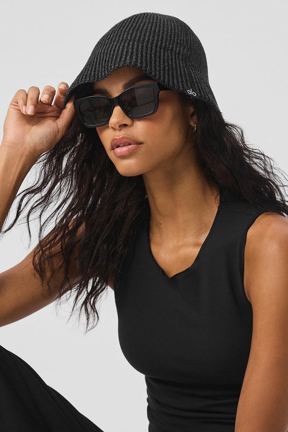 Cloche Alo Yoga Denim Knit Mujer Negras | España  KRJD-05743