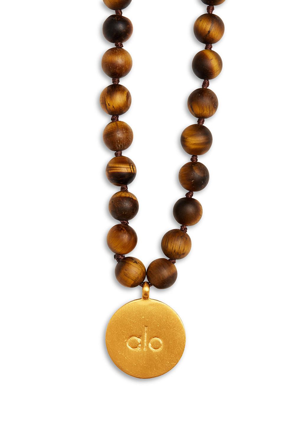 Collares Alo Yoga Tiger’s Eye Mala Mujer Marrones | España  CSXL-74293