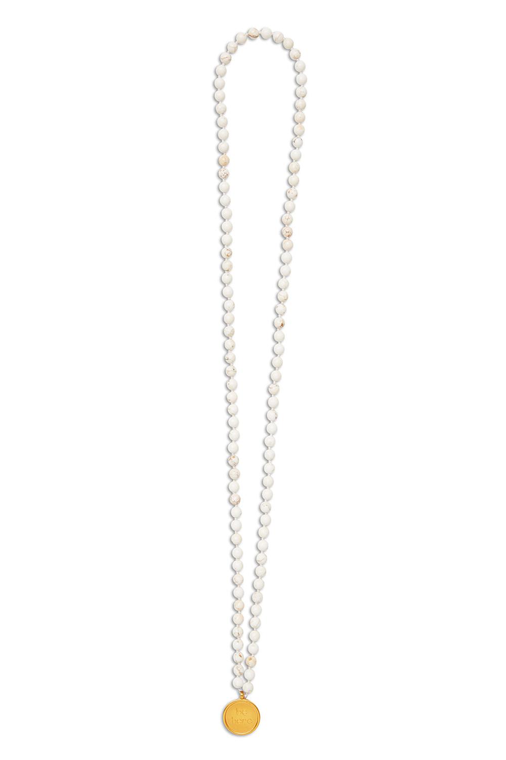 Collares Alo Yoga White Turquoise Mala Hombre Blancas | España  JMXF-09617