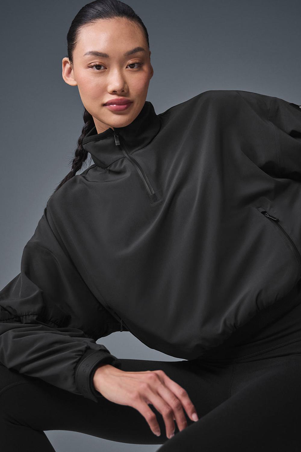 Coverup Alo Yoga Cropped Elevation Mujer Negras | España  NZVP-57689