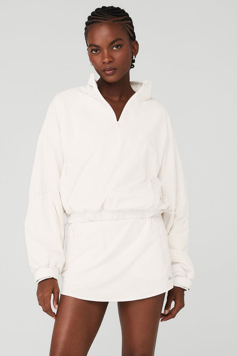 Coverup Alo Yoga Cropped Elevation Mujer Ivory | España  CWTP-42670