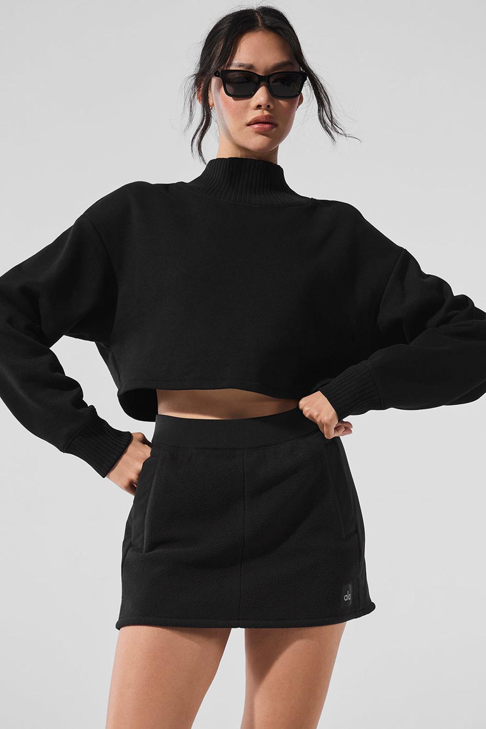 Coverup Alo Yoga Cropped Serenity Mujer Negras | España  QAVS-51340