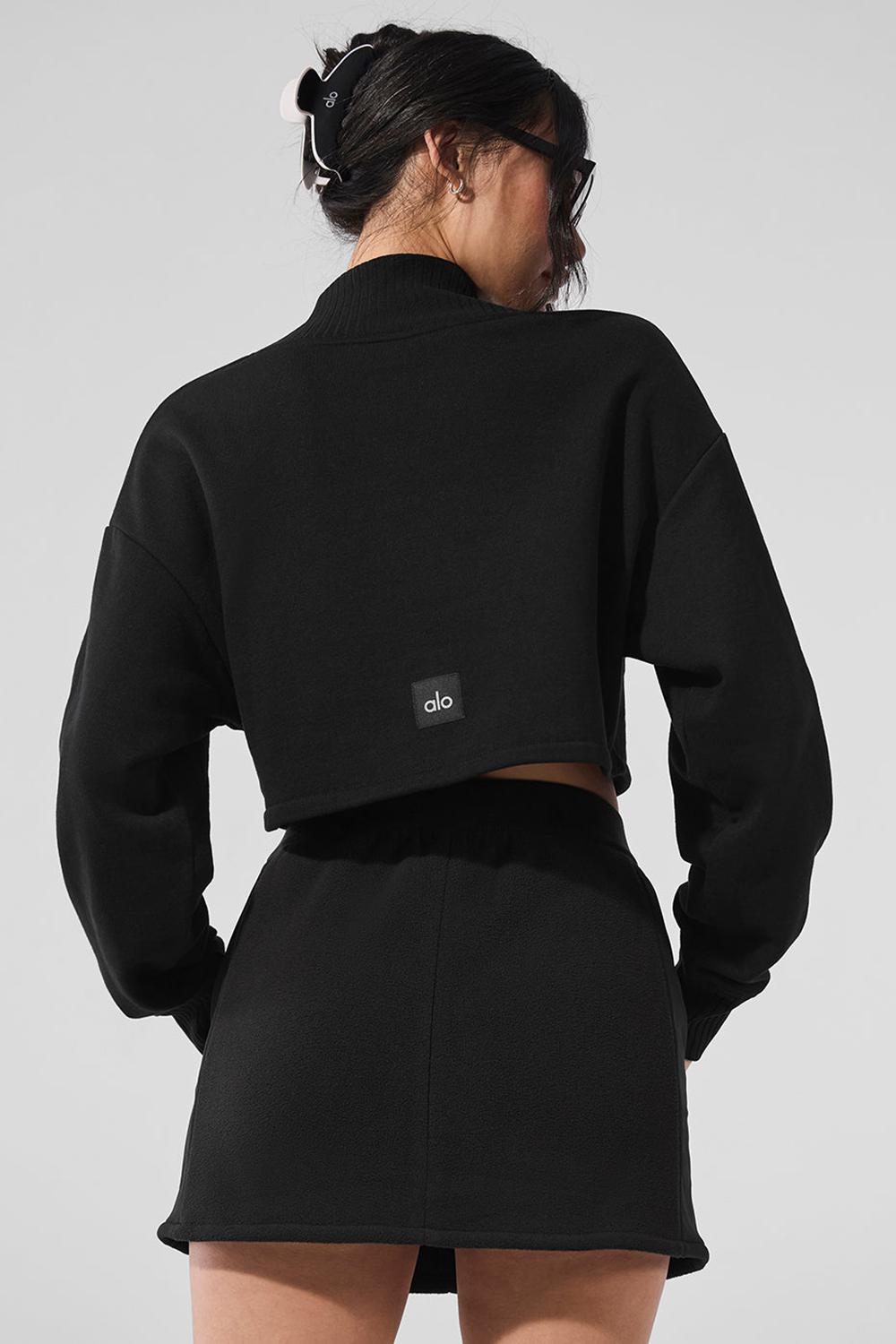 Coverup Alo Yoga Cropped Serenity Mujer Negras | España  QAVS-51340