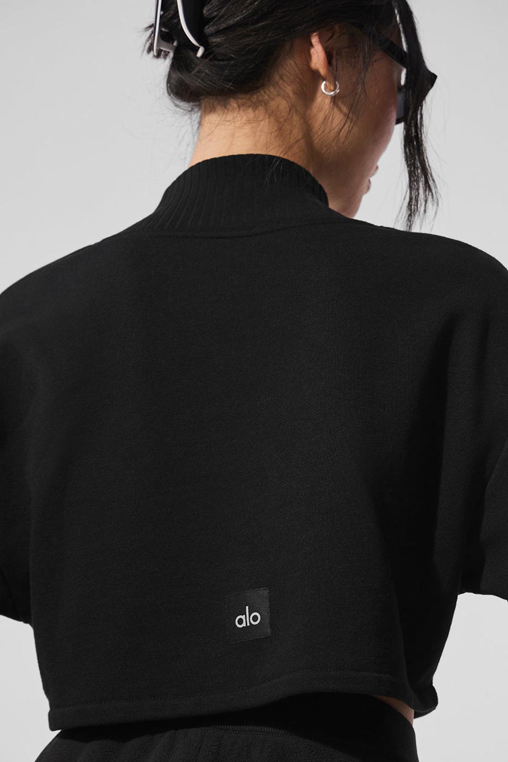 Coverup Alo Yoga Cropped Serenity Mujer Negras | España  QAVS-51340