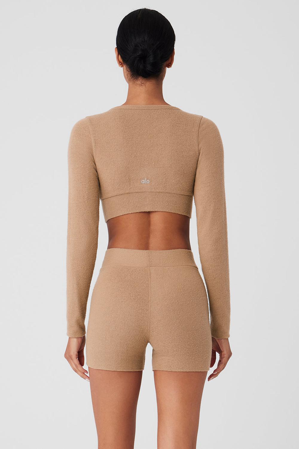 Cárdigan Alo Yoga Alolux Cropped Me Time Mujer Toasted Almond | España  DIMS-51893
