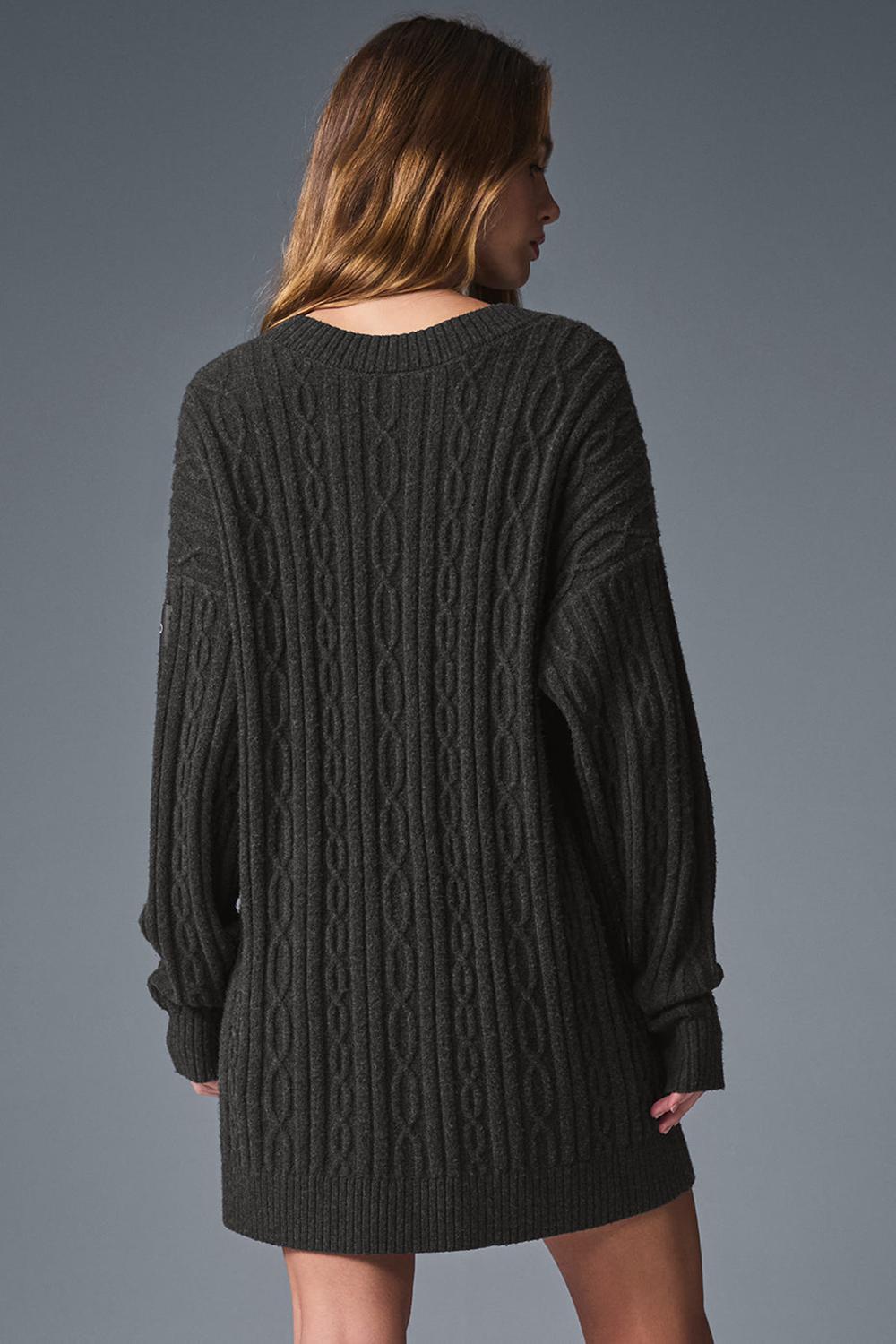 Cárdigan Alo Yoga Cable Knit Winter Bliss Mujer Verde Menta Gris | España  AUIS-48396