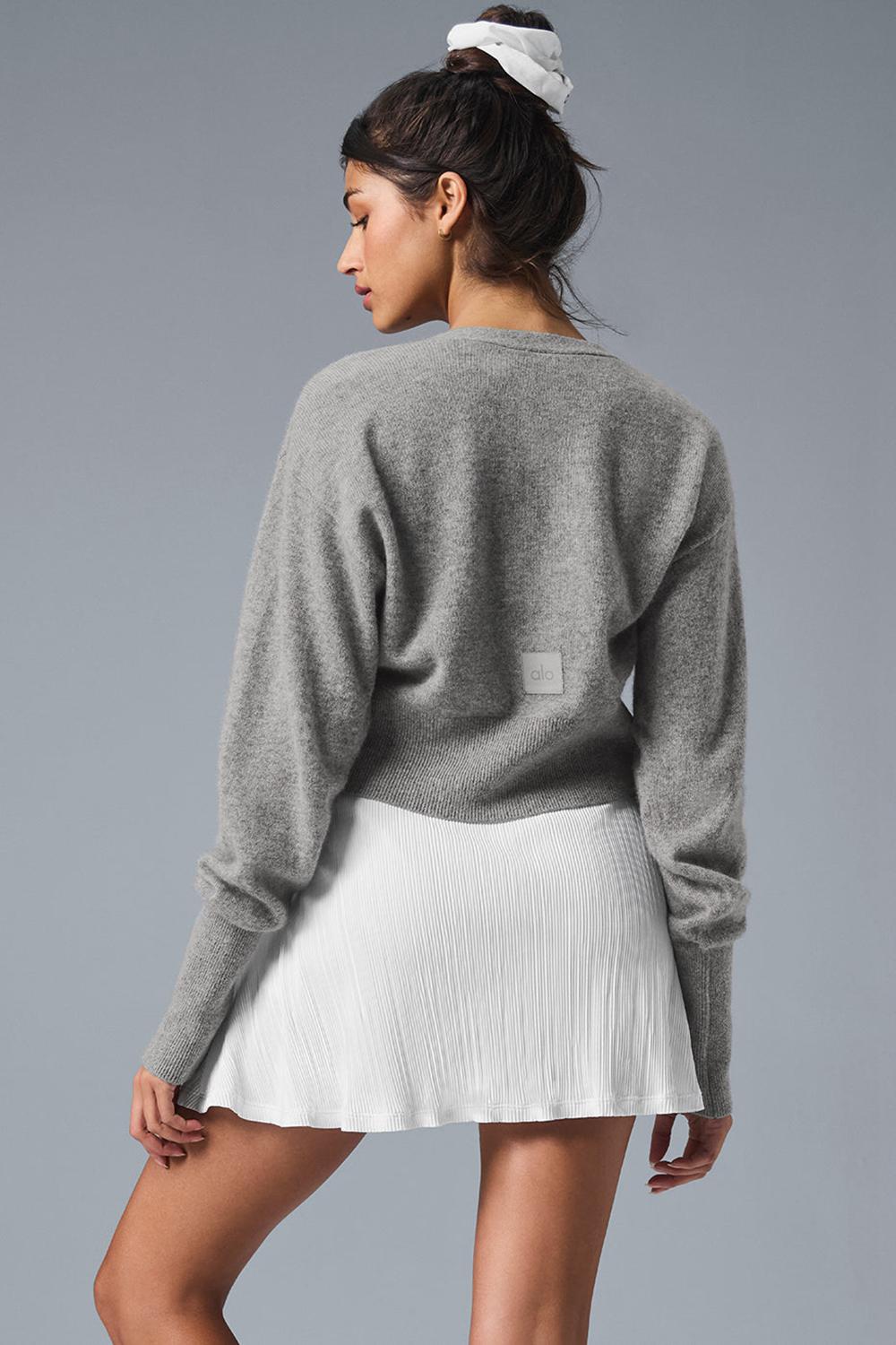 Cárdigan Alo Yoga Cashmere Jet Set Mujer Gris | España  YSWE-06215