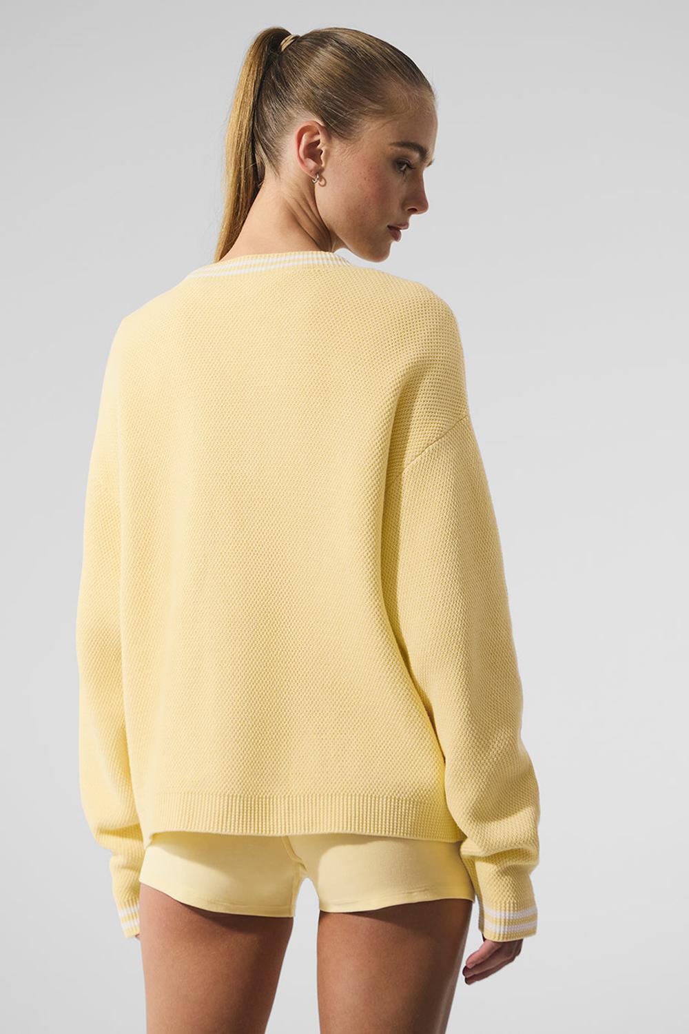 Cárdigan Alo Yoga Tennis Club Sweater Knit Mujer Blancas | España  LGZP-89102