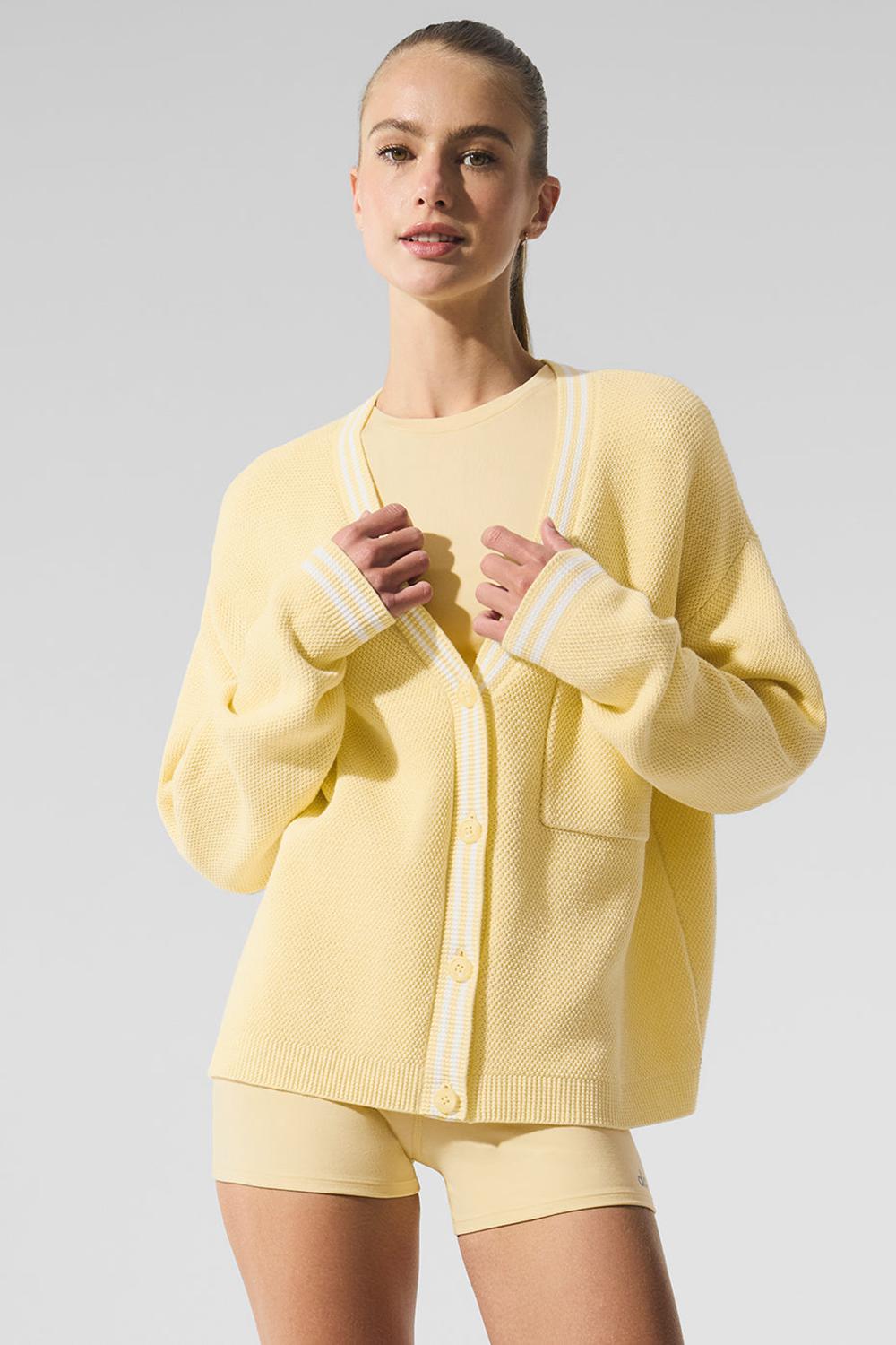 Cárdigan Alo Yoga Tennis Club Sweater Knit Mujer Blancas | España  LGZP-89102
