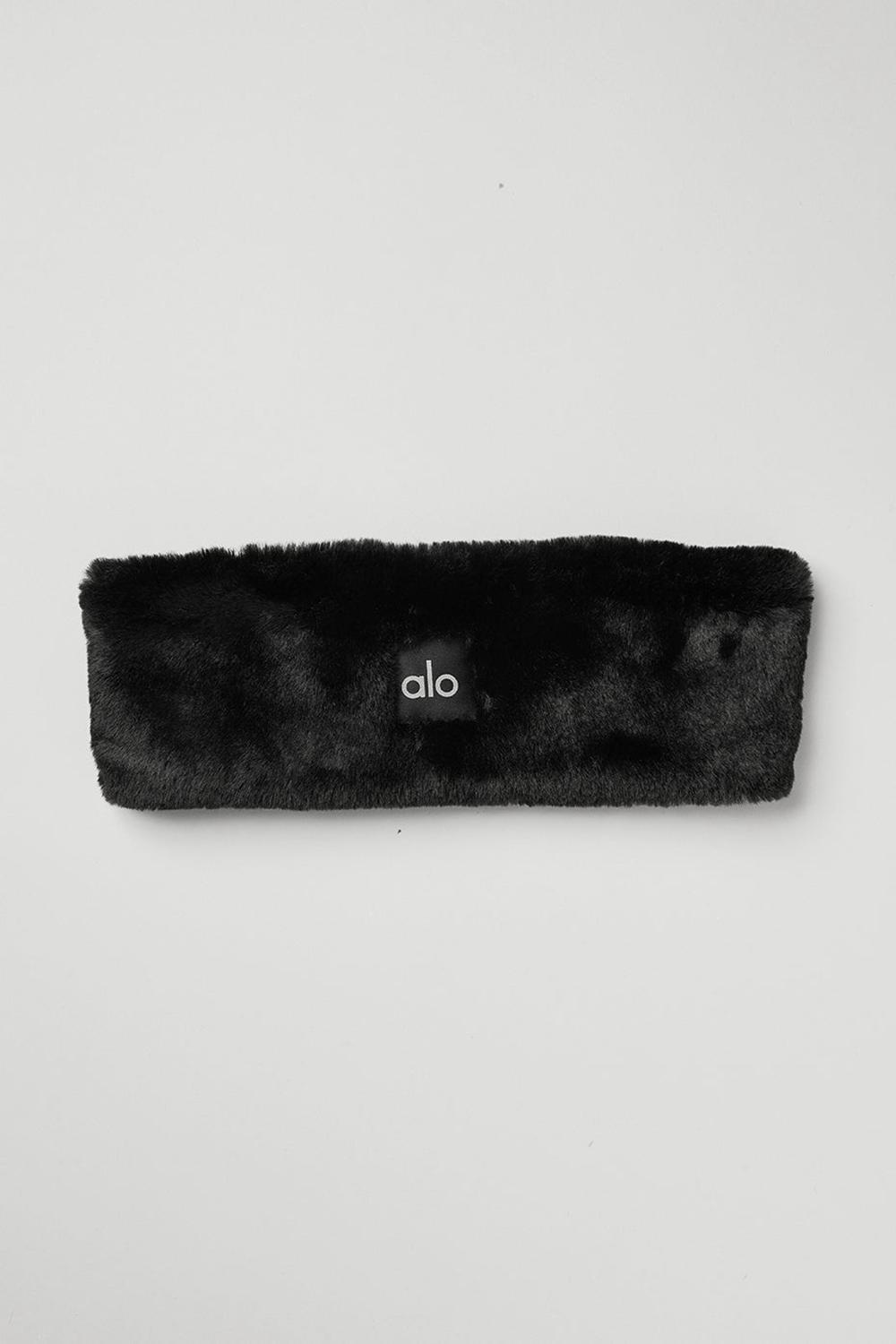 Diadema Alo Yoga Faux Fur Ear Warmers Mujer Negras | España  TSMV-78925