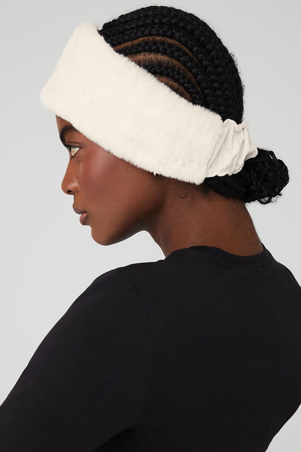 Diadema Alo Yoga Faux Fur Ear Warmers Mujer Ivory | España  ZYHW-56289
