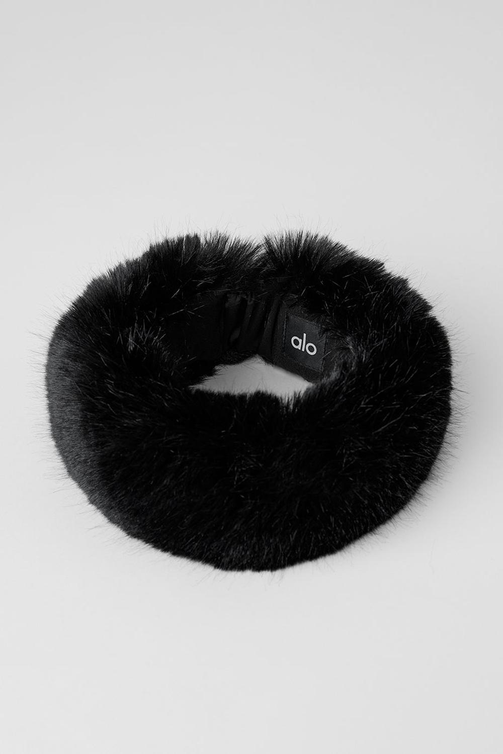 Diadema Alo Yoga Faux Fur Wintersun Mujer Negras | España  LEBR-41250