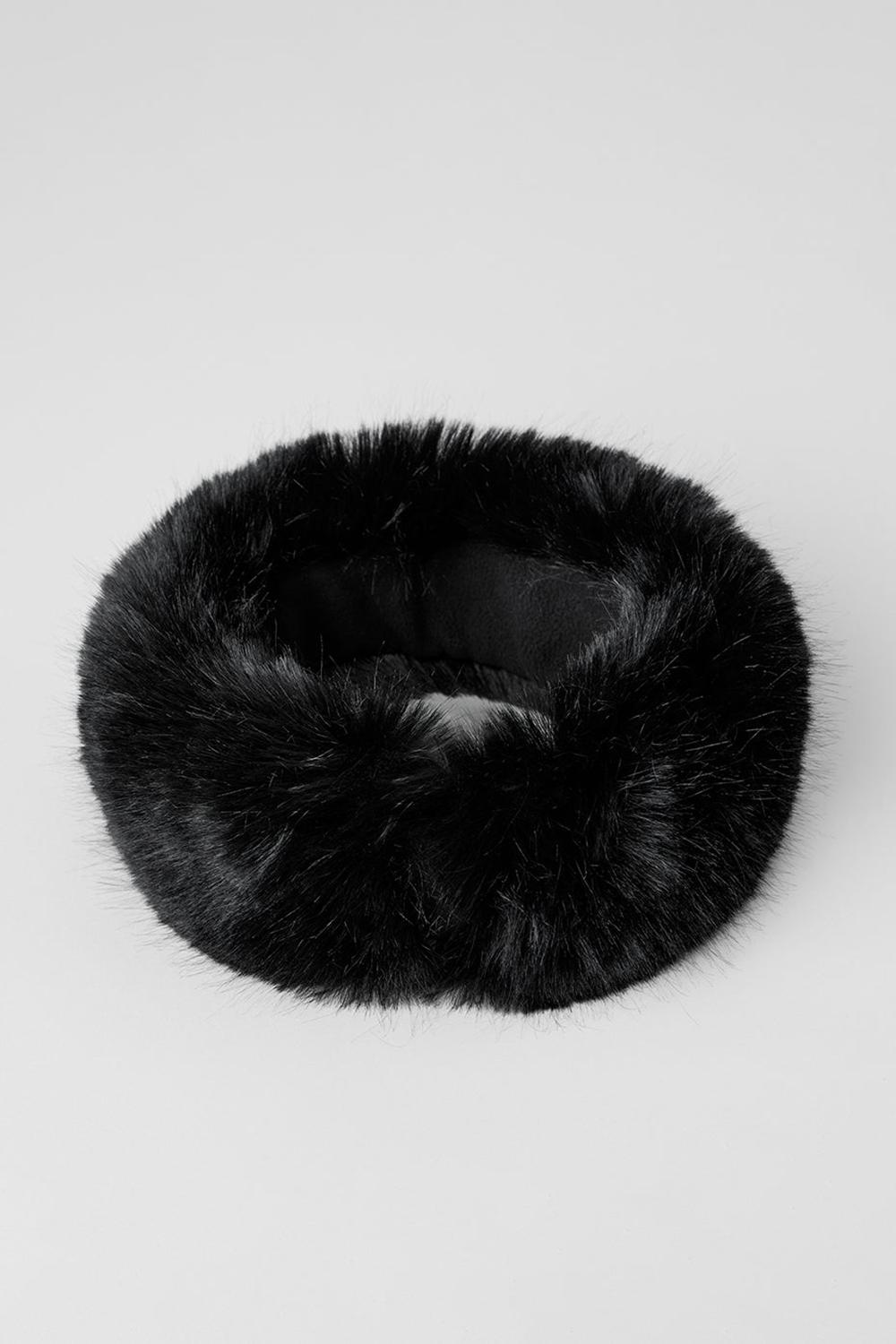 Diadema Alo Yoga Faux Fur Wintersun Mujer Negras | España  LEBR-41250
