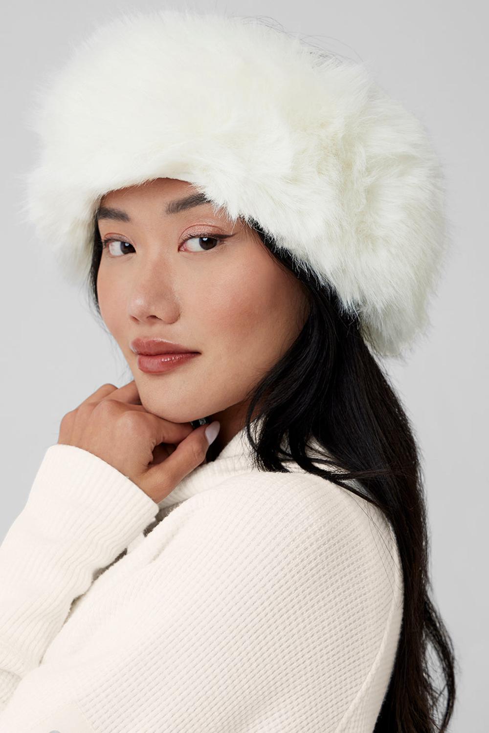 Diadema Alo Yoga Faux Fur Wintersun Mujer Ivory | España  YNQD-86940