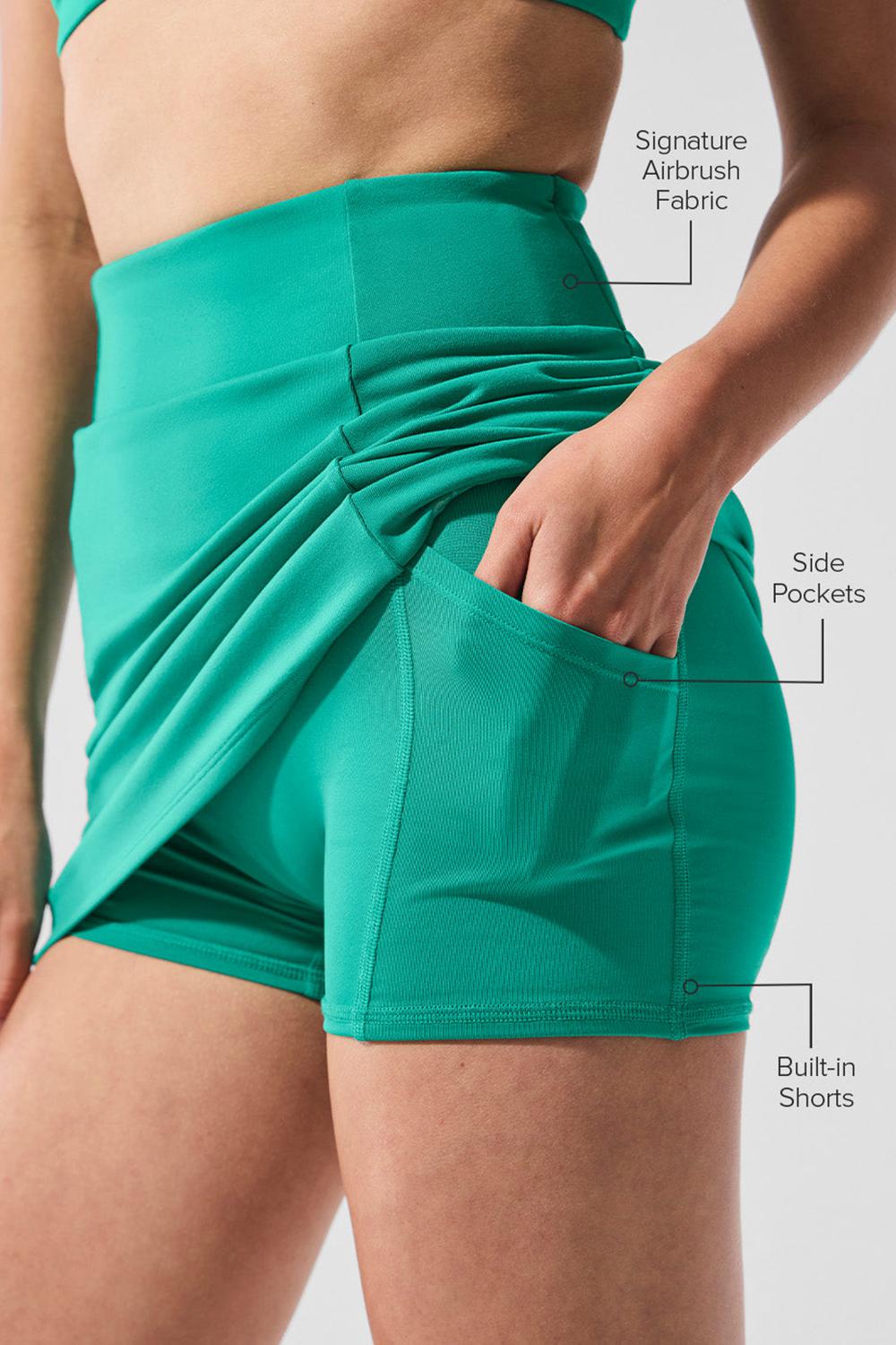 Falda Alo Yoga Airbrush High-Waist Good Form Tennis Mujer Verde | España  PSIU-35129