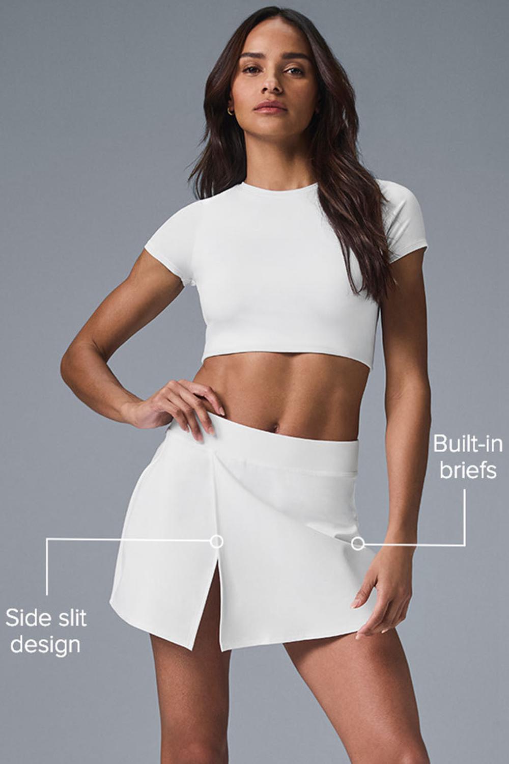 Falda Alo Yoga Alosoft Backspin Mujer Blancas | España  AFRC-27630